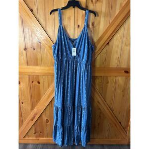 Torrid Blue and White Patterned Maxi Dress